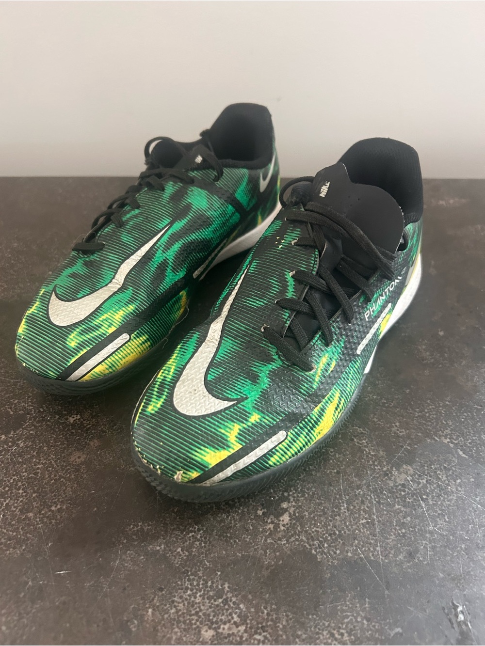 Nike Kids Phantom Soccer Shoes - Green, Black, Yellow